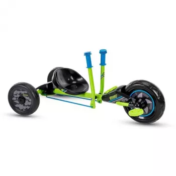 Huffy Green Machine Mini Drift Trike per bambini (3-5 anni), a pedali, verde/nero, ruota anteriore da 10 pollici