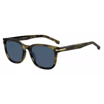 HUGO BOSS BLACK BOSS1722GS517 Occhiali da sole rettangolari Montatura nera Lenti grigie 54mm