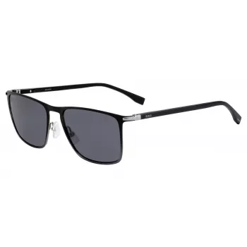 HUGO BOSS BLACK SUNGLASSES BOSS1004SITO6 Montatura in acetato rettangolare lenti grigie 56/17/145 mm