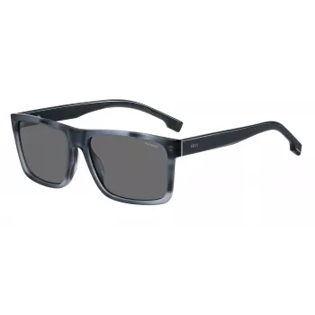 HUGO BOSS BLACK Occhiali da sole BOSS1760GS38I uomo montatura squadrata lenti grigio scuro 59mm