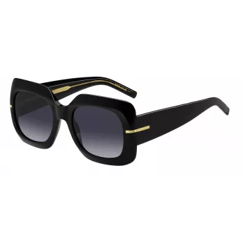 HUGO BOSS BLACK occhiali da sole donna BOSS1730S807 - montatura rettangolare in acetato, lenti grigie, 54 mm