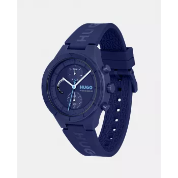 HUGO BOSS Velocity Uomo Orologio cronografo al quarzo 44mm Acciaio inossidabile Quadrante blu