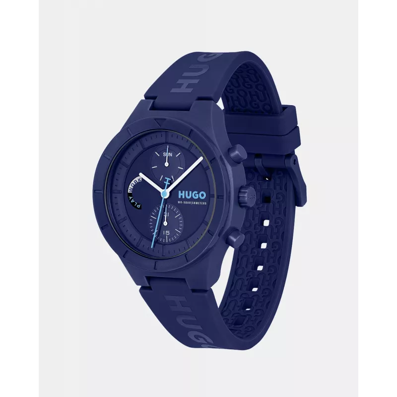 HUGO BOSS Velocity Uomo Orologio cronografo al quarzo 44mm Acciaio inossidabile Quadrante blu