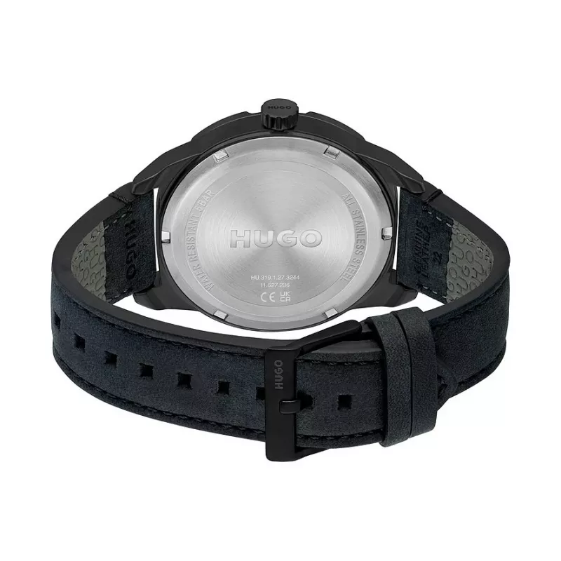 HUGO MAN 1530275 Orologio cronografo al quarzo 45mm quadrante blu cinturino in pelle marrone