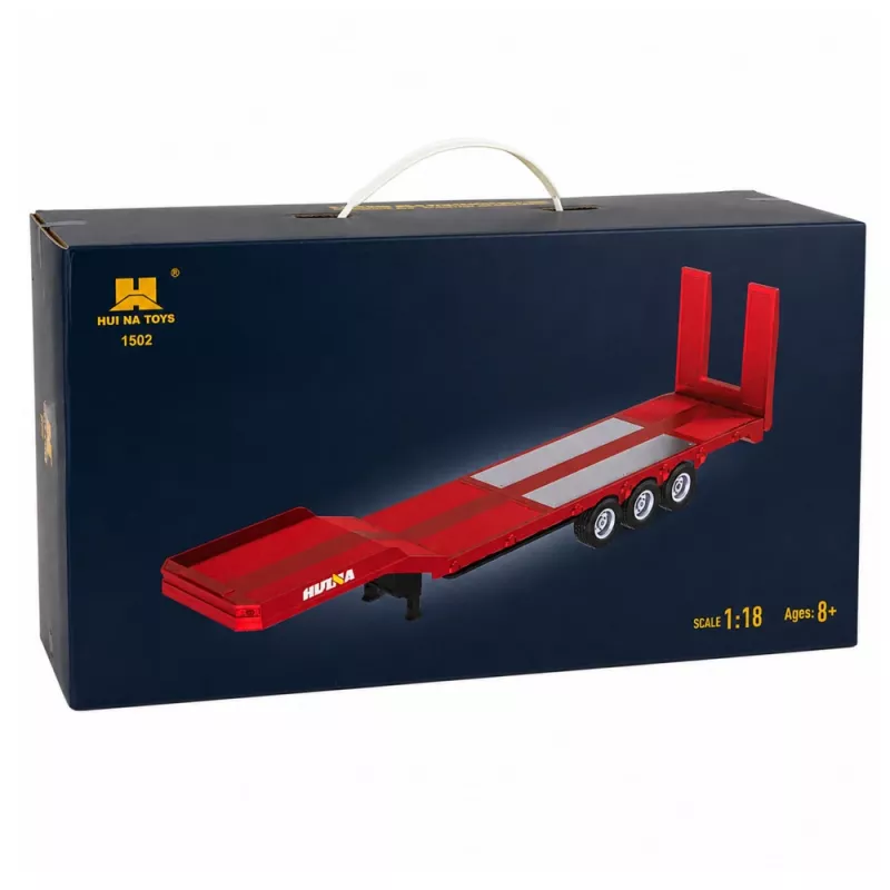 Huina 1:18 rimorchio a pianale ribassato per Scania 770S camion RC - rosso