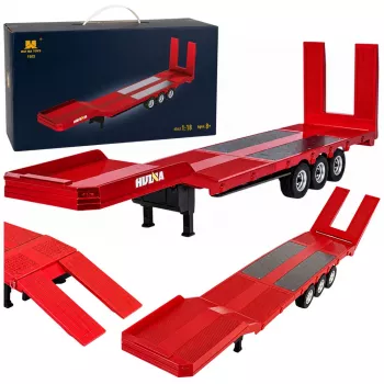 Huina 1:18 rimorchio a pianale ribassato per Scania 770S camion RC - rosso
