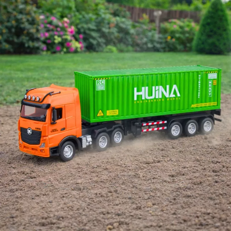 HUINA 1:18 RC radiocomando camion con container, luci e suoni