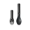 Set posate da viaggio HumanGear Uno GoBites Click cucchiaio e forchetta grigio