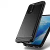 Custodia flessibile Hurtel Carbon per OnePlus Nord N200 5G nera