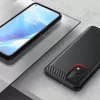 Custodia flessibile Hurtel Carbon per OnePlus Nord N200 5G nera