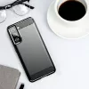 Hurtel Carbon Case Cover flessibile per Samsung Galaxy S21 FE Nero