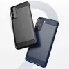 Hurtel Carbon Case Cover flessibile per Samsung Galaxy S21 FE Nero