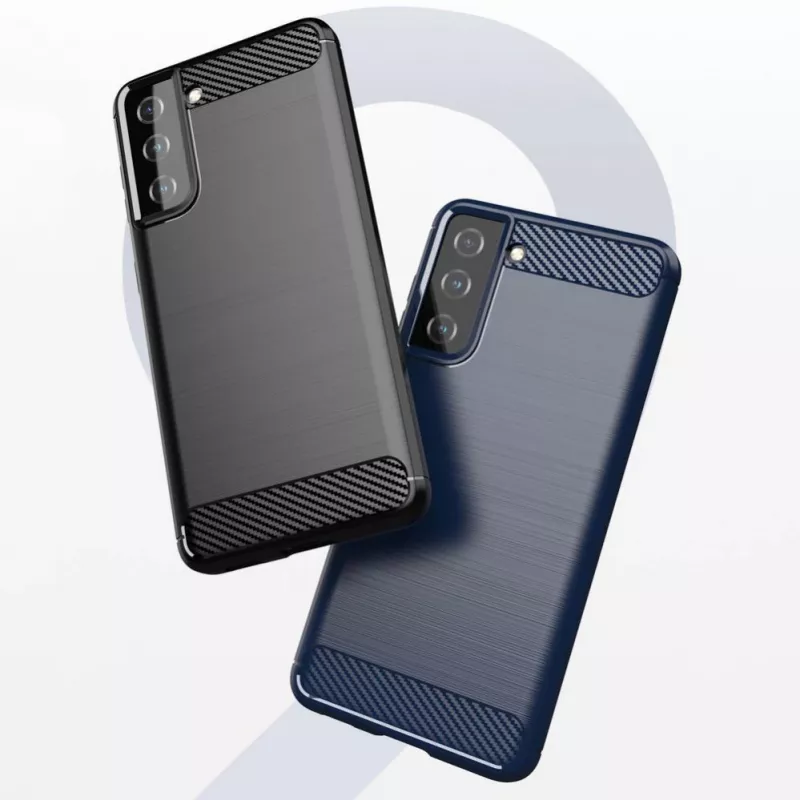 Hurtel Carbon Case Cover flessibile per Samsung Galaxy S21 FE Nero