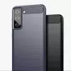 Hurtel Carbon Case Cover flessibile per Samsung Galaxy S21 FE Nero