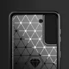 Hurtel Carbon Case Cover flessibile per Samsung Galaxy S21 FE Nero