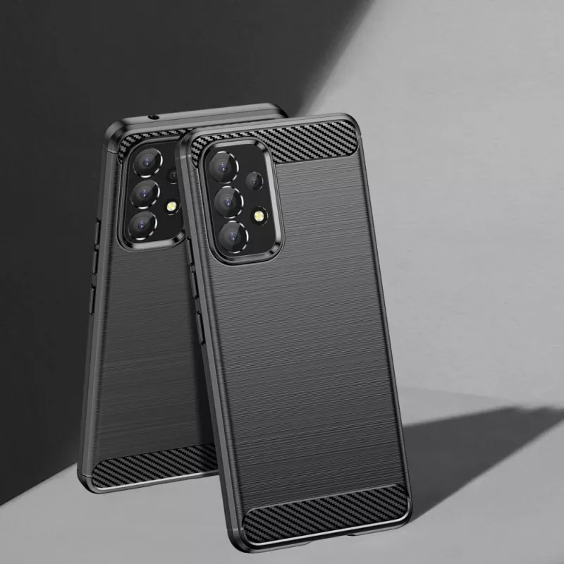 Hurtel Carbon Case Cover flessibile a custodia per Samsung Galaxy A53 5G nero