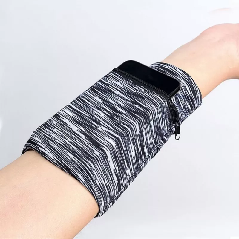 Bracciale in tessuto Hurtel per corsa e fitness, Camo Blue