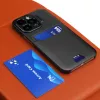 HURTEL iLike Apple iPhone 14 custodia in pelle con supporto e porta carte nero