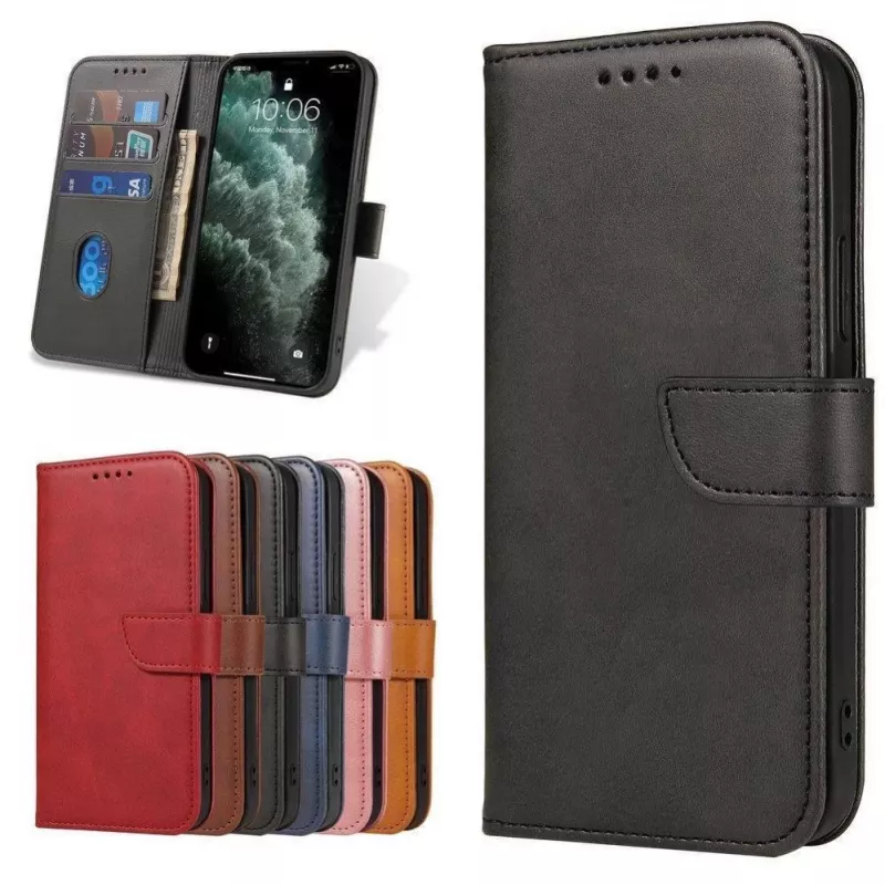 Hurtel Magnet Case Custodia elegante con patta e funzione stand per OnePlus Nord N200 5G nero