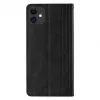 Hurtel Magnet Strap Cover per iPhone 13 Mini - Wallet Cover con ciondolo Mini Lanyard - nero