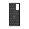 Custodia in silicone carbonio Hurtel per Nokia C12 / C12 Pro / C12 Plus - nera