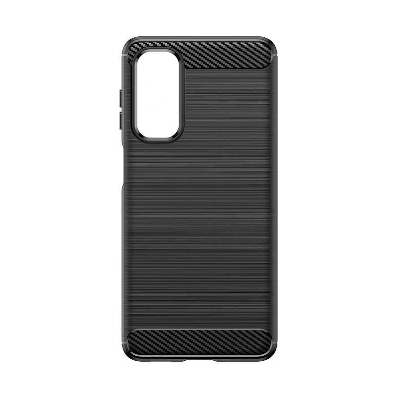 Custodia in silicone carbonio Hurtel per Nokia C12 / C12 Pro / C12 Plus - nera