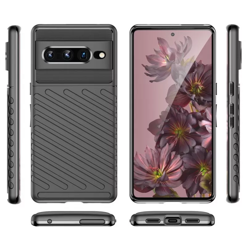 Hurtel Thunder Case Cover flessibile corazzata per Google Pixel 7 Pro nero