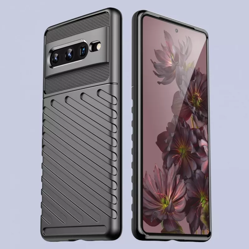 Hurtel Thunder Case Cover flessibile corazzata per Google Pixel 7 Pro nero