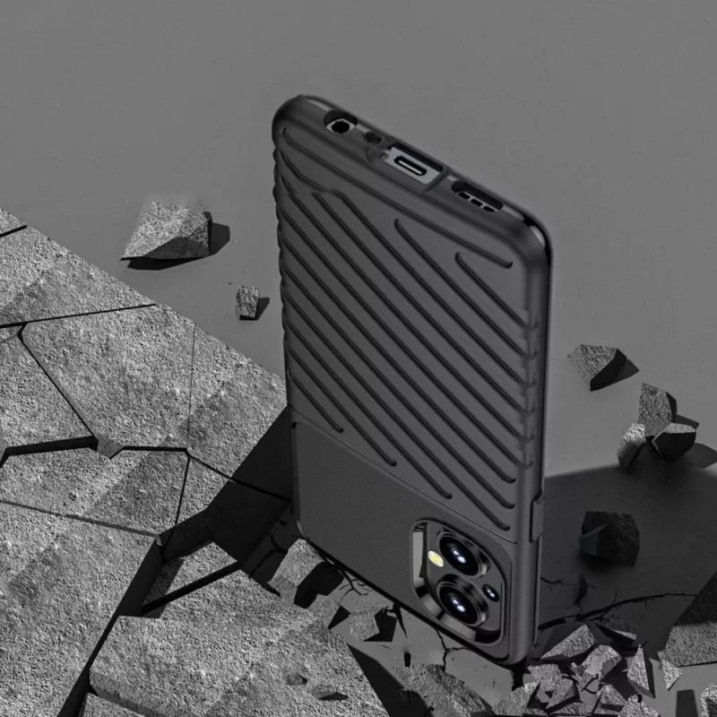 Hurtel Thunder Case Cover flessibile corazzata per OnePlus Nord N20 5G nero