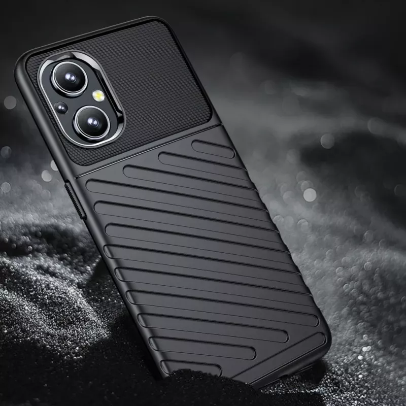 Hurtel Thunder Case Cover flessibile corazzata per OnePlus Nord N20 5G nero