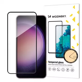 HURTEL Wozinsky Vetro Temperato Full Glue per Samsung Galaxy S24+ con Cornice Nera