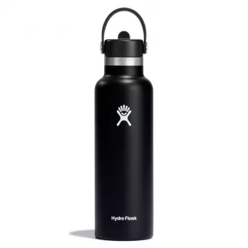Borraccia Hydro Flask Standard Mouth Flex Straw Cap 21 oz (620 ml) nera