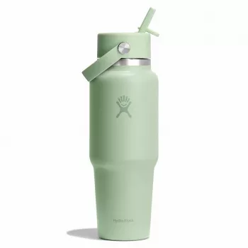 Borraccia Hydro Flask Travel Bottle Wide Flex Straw Cap 32OZ 946ml Aloe