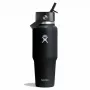 Hydro Flask Travel Bottle Wide Flex Straw Cap 32OZ 946ml nero