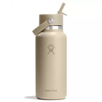 Hydro Flask Wide Mouth 32 oz Flex Straw Cap borraccia in acciaio inox isotermica sottovuoto - Oat
