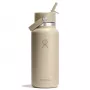 Hydro Flask Wide Mouth 32 oz Flex Straw Cap borraccia in acciaio inox isotermica sottovuoto - Oat