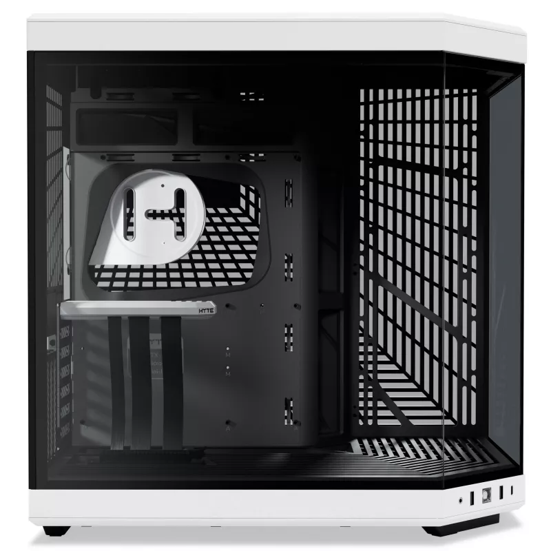 Hyte Y70 Panda case mid tower con touchscreen 14.1 pollici, vetro temperato, nero/bianco