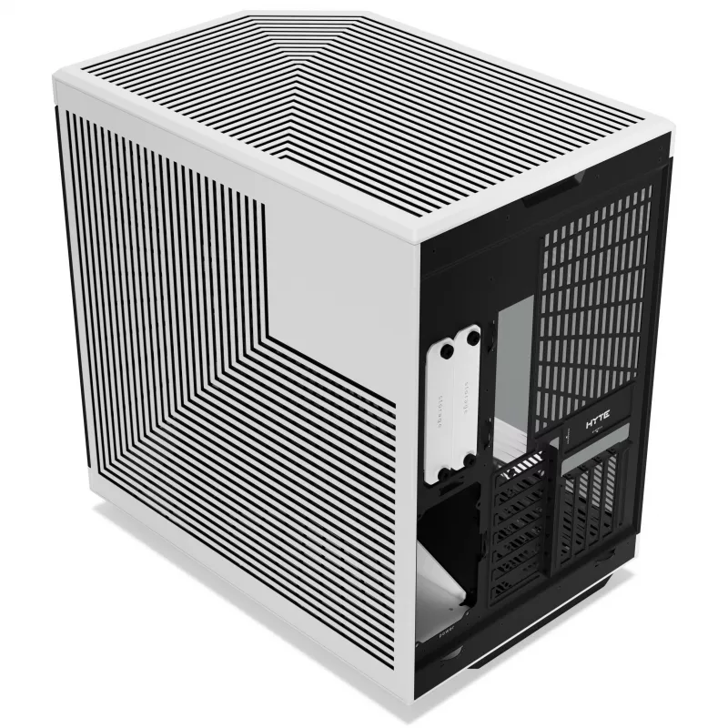 Hyte Y70 Panda case mid tower con touchscreen 14.1 pollici, vetro temperato, nero/bianco