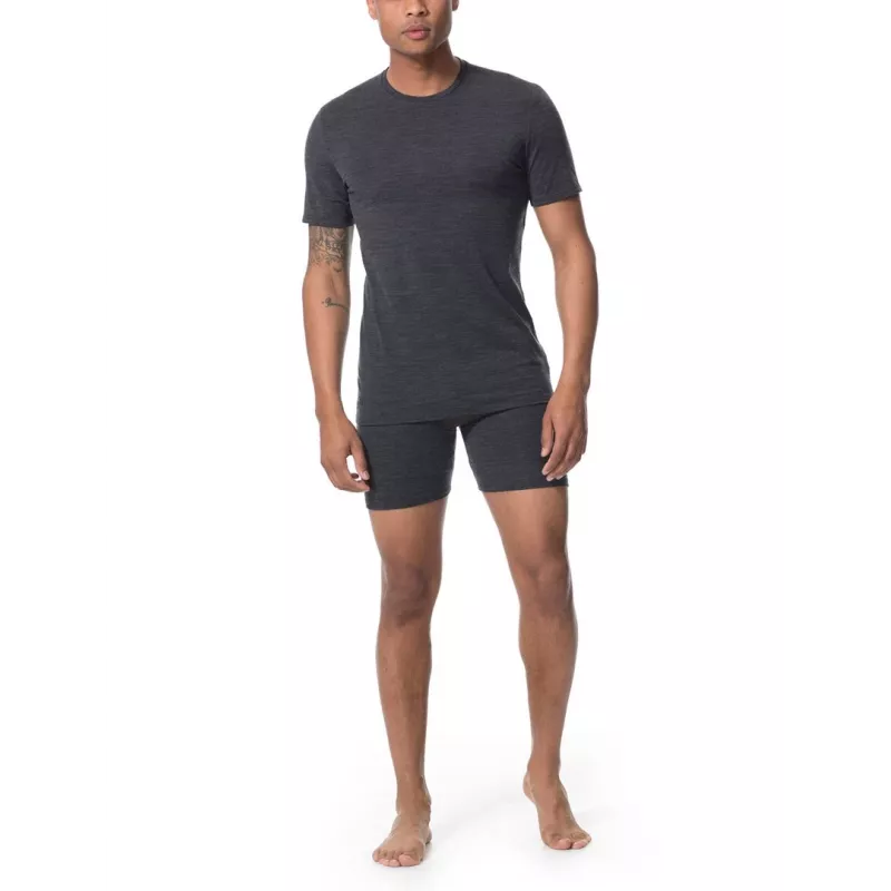 Icebreaker Anatomica S/S Crewe maglietta intimo tecnico - Black/Monsoon - taglia M