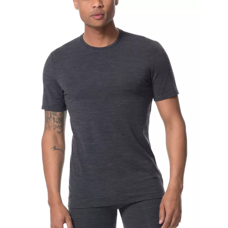 Icebreaker Anatomica S/S Crewe maglietta intimo tecnico - Black/Monsoon - taglia M