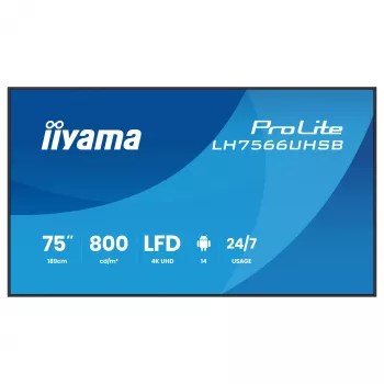 IIYAMA LH7566UHSB-B1AG Display Digital Signage 75