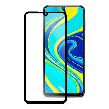 iLike 2.5D Vetro temperato full glue con cornice nera protezione schermo per Xiaomi Redmi Note 9 Pro / Redmi Note 9S