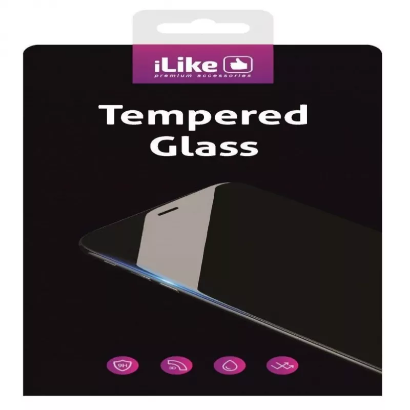 iLike Pellicola protettiva in vetro temperato 2.5D Black Frame Full Glue per Xiaomi Redmi 9C