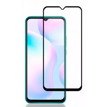 iLike Pellicola Protettiva in Vetro Temperato 2.5D Full Glue Cornice Nera per Xiaomi Redmi 9A