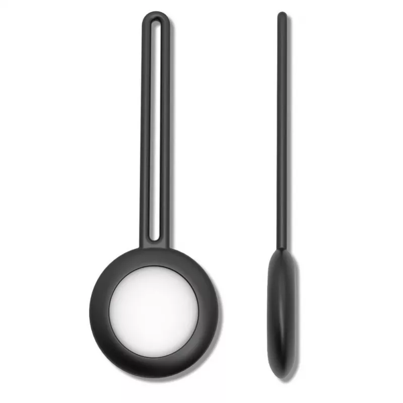 iLike Custodia in Silicone con Portachiavi per AirTag Nero