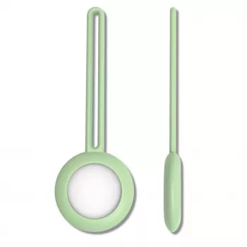 iLike AirTag Custodia in silicone con anello portachiavi verde