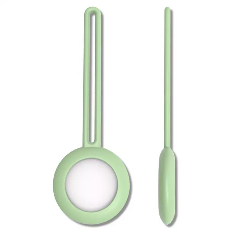 iLike AirTag Custodia in silicone con anello portachiavi verde