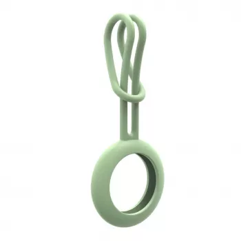 iLike AirTag Custodia in silicone con anello portachiavi verde