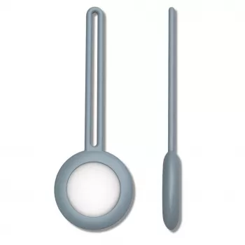 iLike AirTag custodia portachiavi in silicone grigio blu
