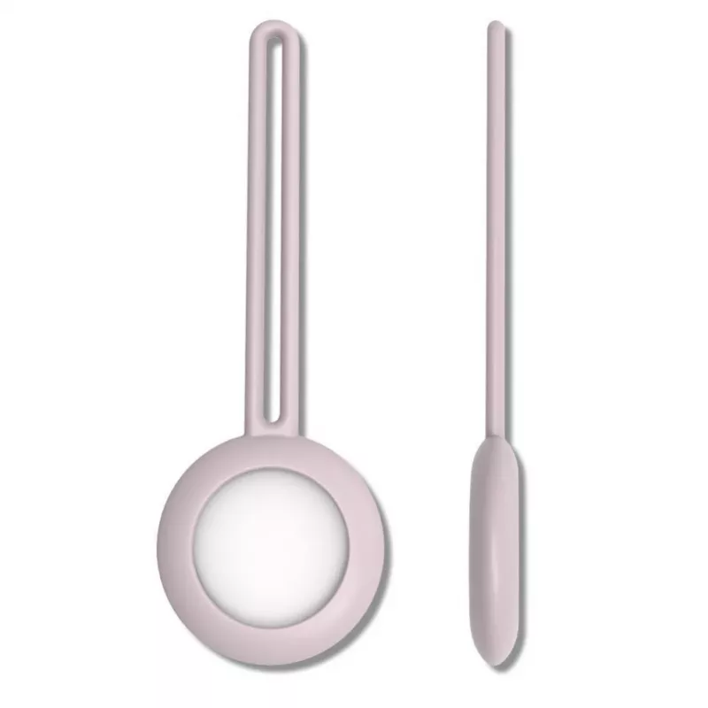 iLike Custodia in Silicone con Portachiavi per AirTag Rosa